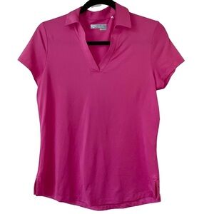 Callaway Pink Golf Performance Polo Shirt, Short Sleeve Opti-dry Fabric Size S